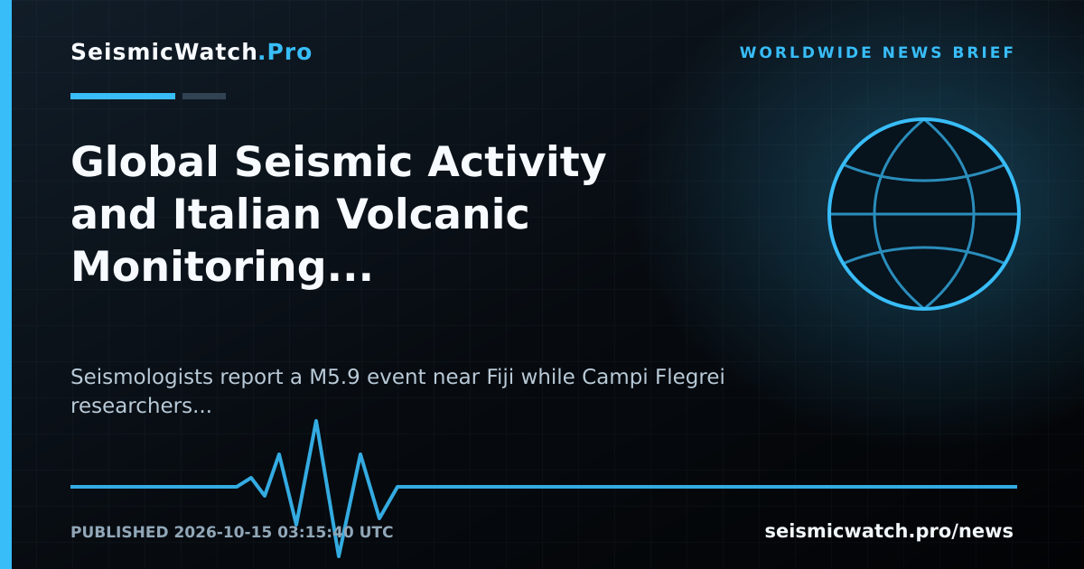 News card for Global Seismic Activity and Volcanic Monitoring Update