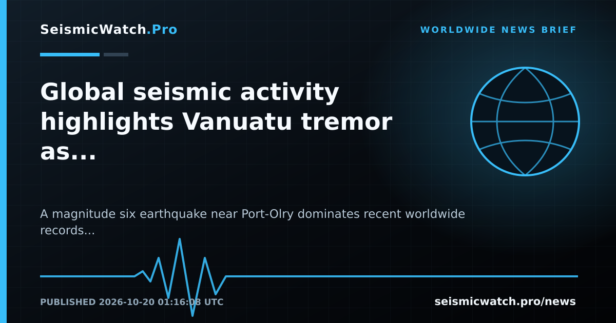 News card for Daily Brief: M6.1 Leads the Latest Worldwide Seismic Record