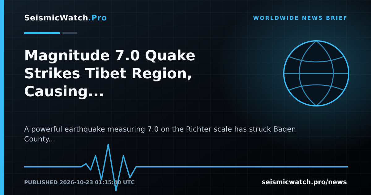 News card for Daily Brief: M7.0 Leads the Latest Worldwide Seismic Record