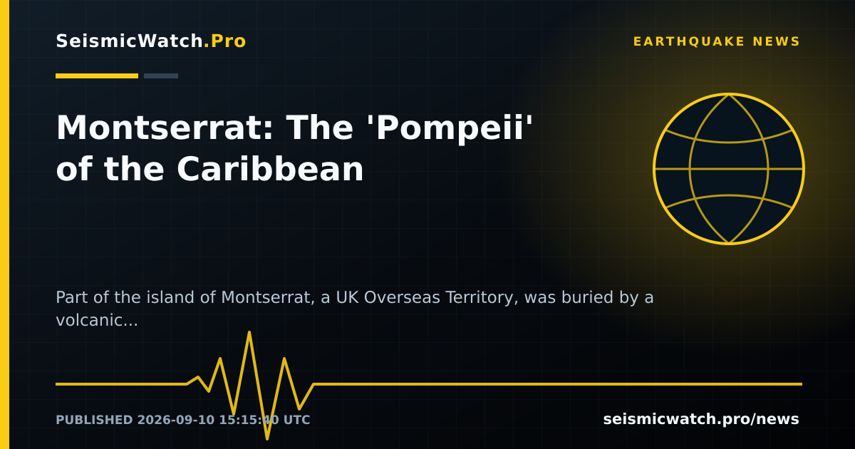 News card for Montserrat: The 'Pompeii' of the Caribbean