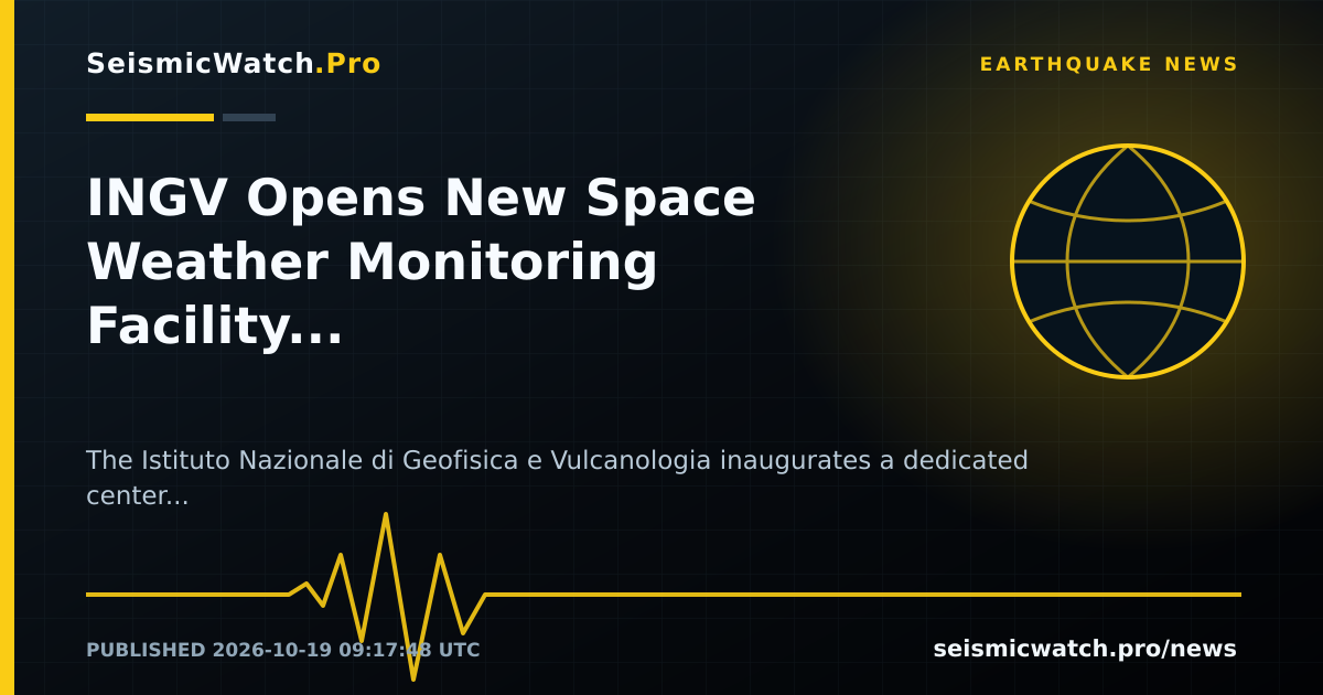 News card for INGV Opens New Space Weather Monitoring Facility in Rome