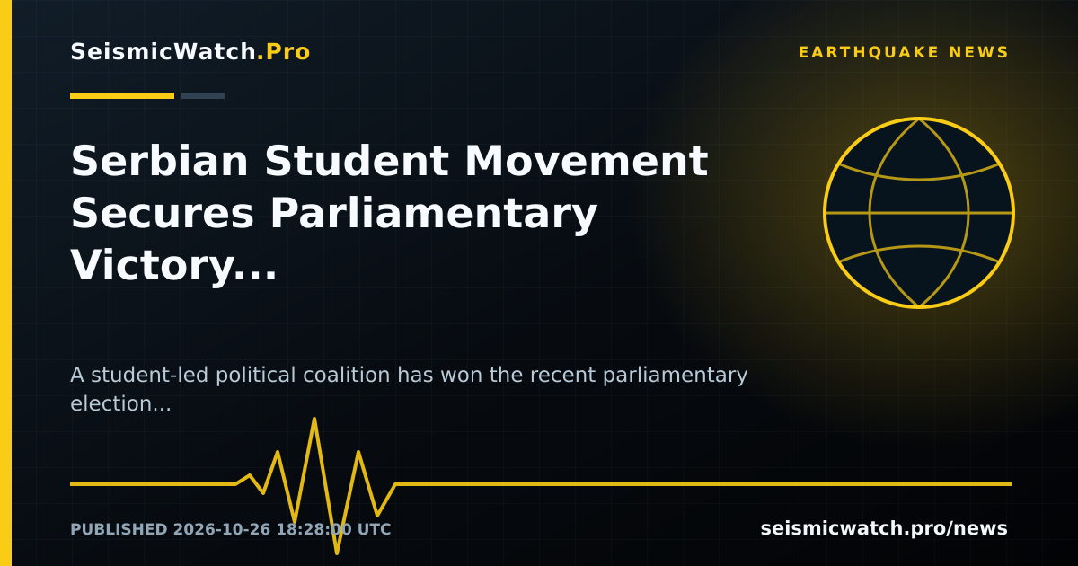 News card for Serbian Student Movement Secures Parliamentary Victory in Historic Election