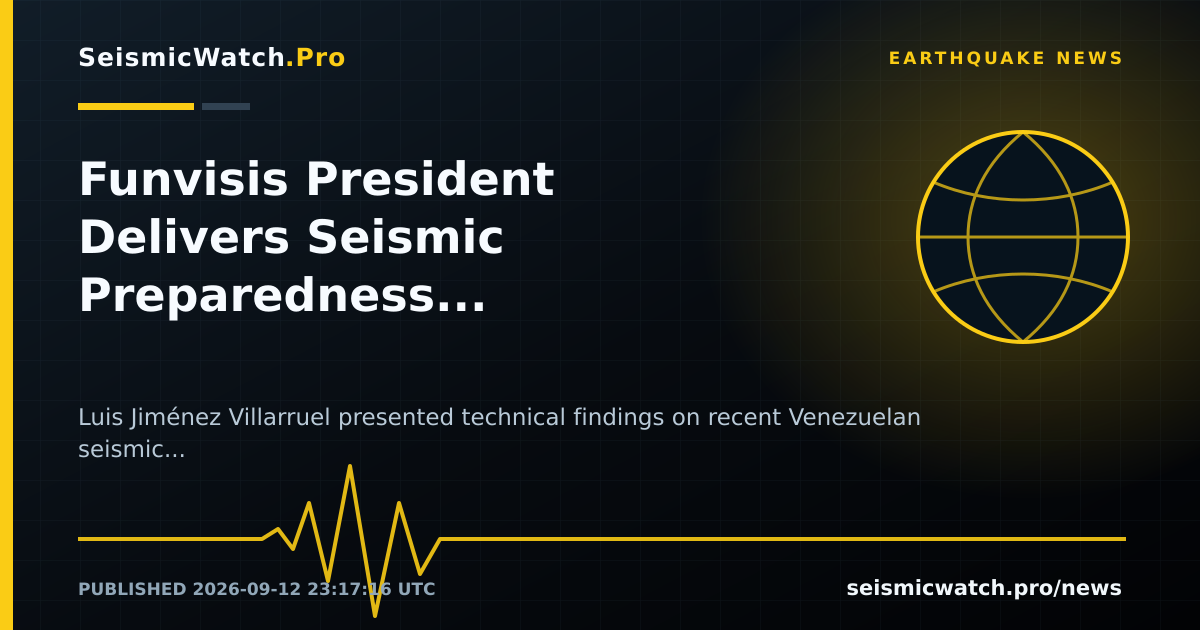 News card for Funvisis President Delivers Seismic Preparedness Presentation at Caracas Forum